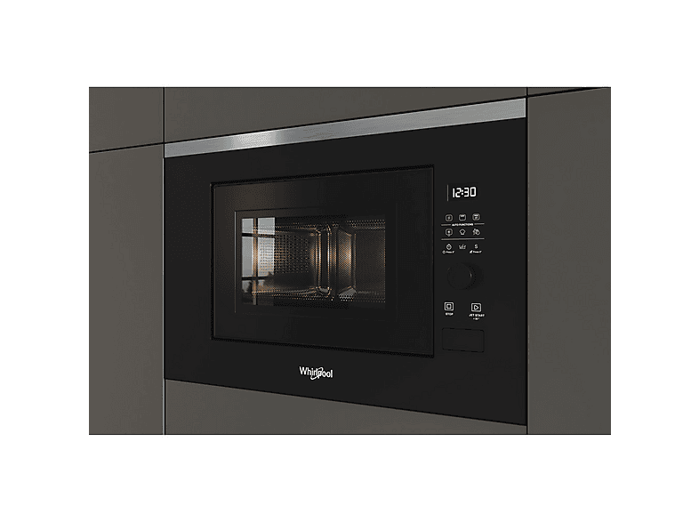 Microondas integrable - Whirlpool WMF200G, 1000 W, 20 l, Negro