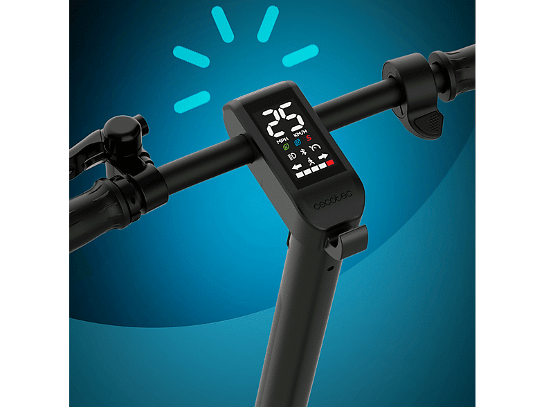 Patinete eléctrico - Cecotec BONGO M40 XL CONNECTED, Pot. máx. 700 W, Carga máx. 100 kg, 120 min autonomía, 10,000 mAh, Negro