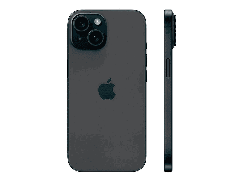 Smartphone - Apple iPhone 15, Negro, Móvil iOS, 256 GB, 6 GB RAM, 6,1 " Super Retina XDR, Ceramic Shield, Recubrimiento oleofóbico, Anti-huellas