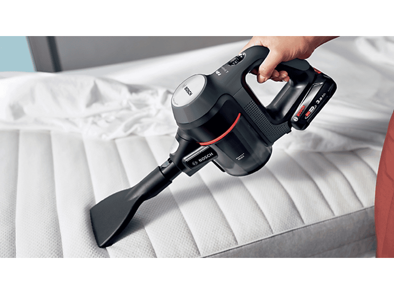 Aspirador escoba - Bosch BBS712A, 18 V, Depósito 0,3 l, Autonomía 80 min, Negro y gris antracita