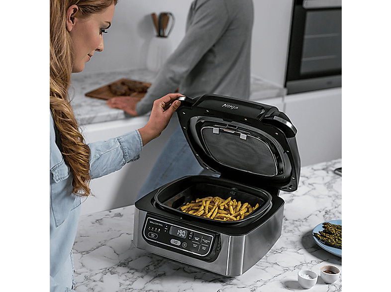 Freidora de aire - Ninja AG301EU PARRILLA INT FREI AIRE 5EN1, 1760 W, 3,8 l, Negro