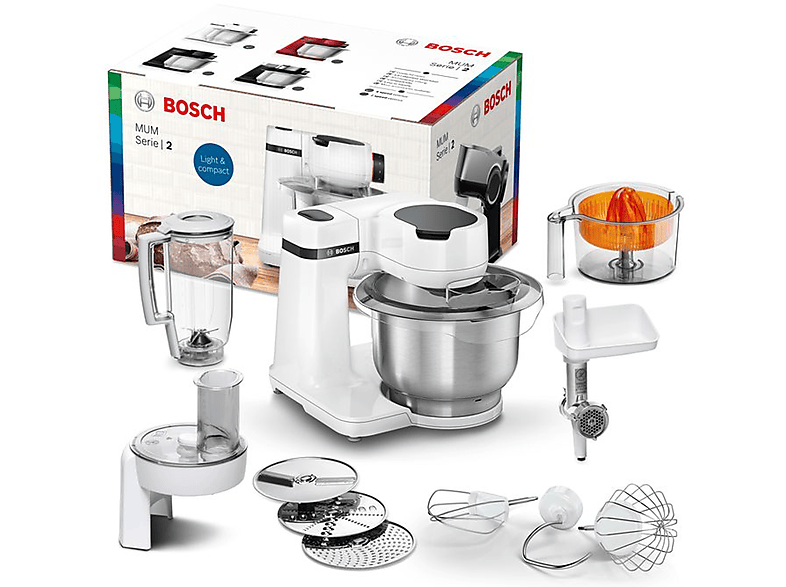Robot amasador - Bosch DPCD-BOS4242005252343, 700 W, 3,8 l, Blanco