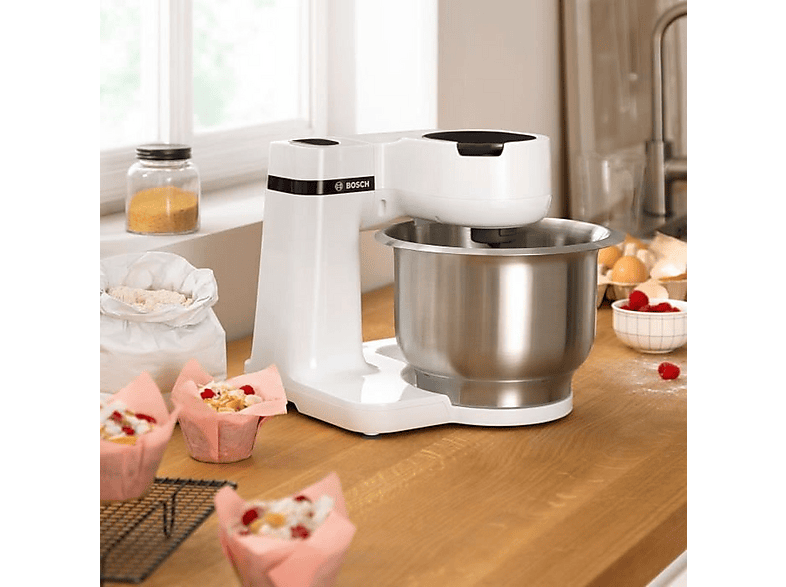 Robot amasador - Bosch DPCD-BOS4242005252343, 700 W, 3,8 l, Blanco
