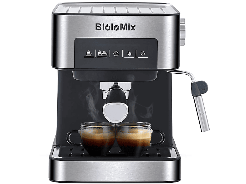 Máquina de café expreso - Biolomix LJ1522, 850 W, Gris