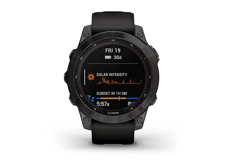 Smartwatch - Garmin FENIX 7 SAPPHIRE CARBON GRAY., Polímero, Negro