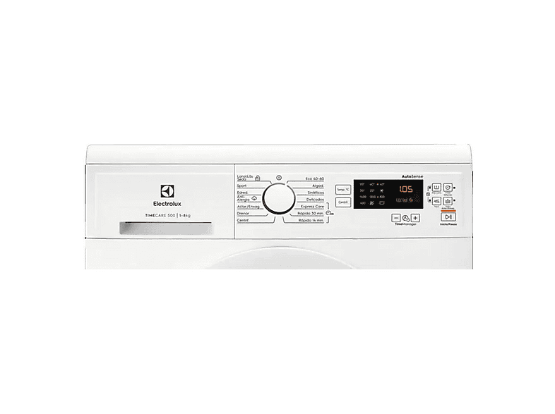 Lavadora carga frontal - Electrolux EA2F6840CF, 8 kg, 14 programas, Blanco