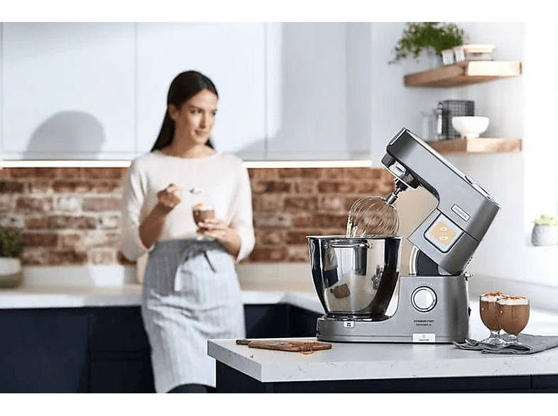 Amasadora - Kenwood 901603, 1400 W, 7 l, Plata