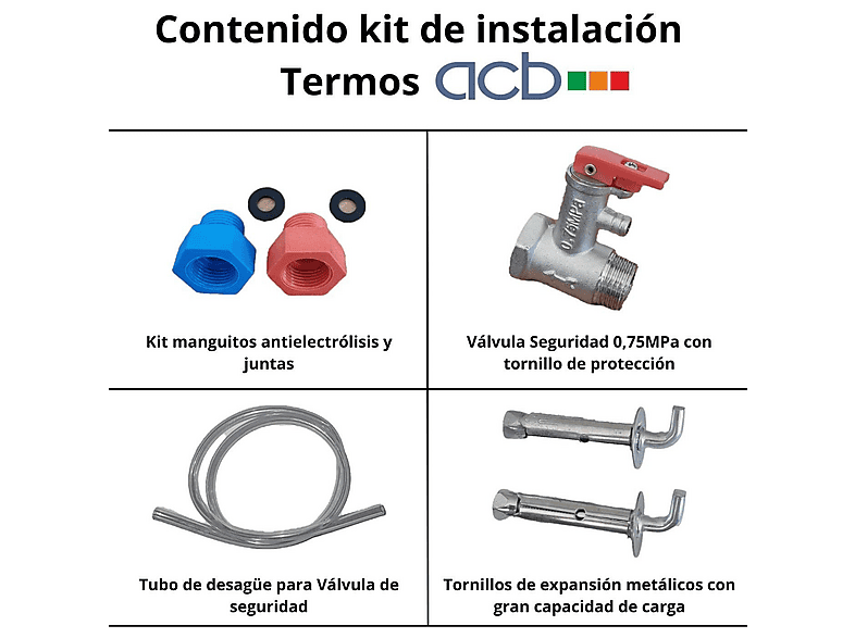 Termo eléctrico - Acb TN150V, 150 l, Blanco