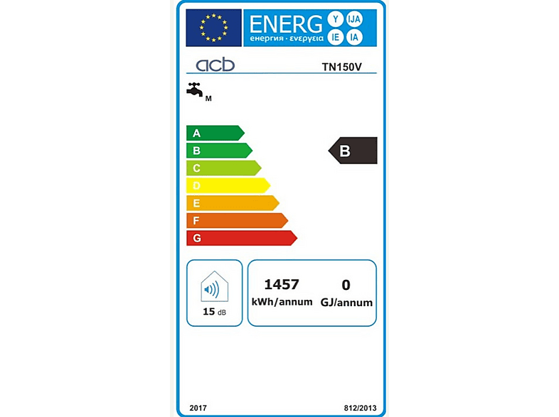 Termo eléctrico - Acb TN150V, 150 l, Blanco