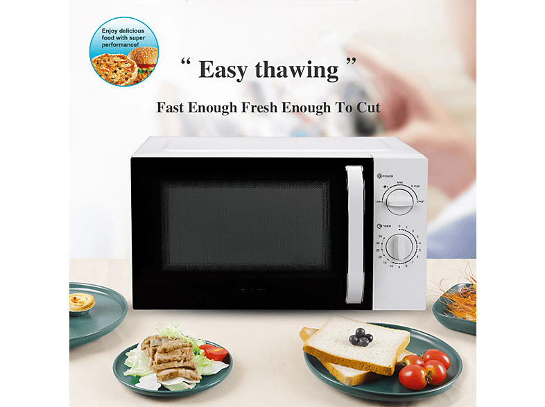 Microondas libre instalación - Bytelike Microondas Visual heating Quick Wave Giratorio Microondas 23L, negro