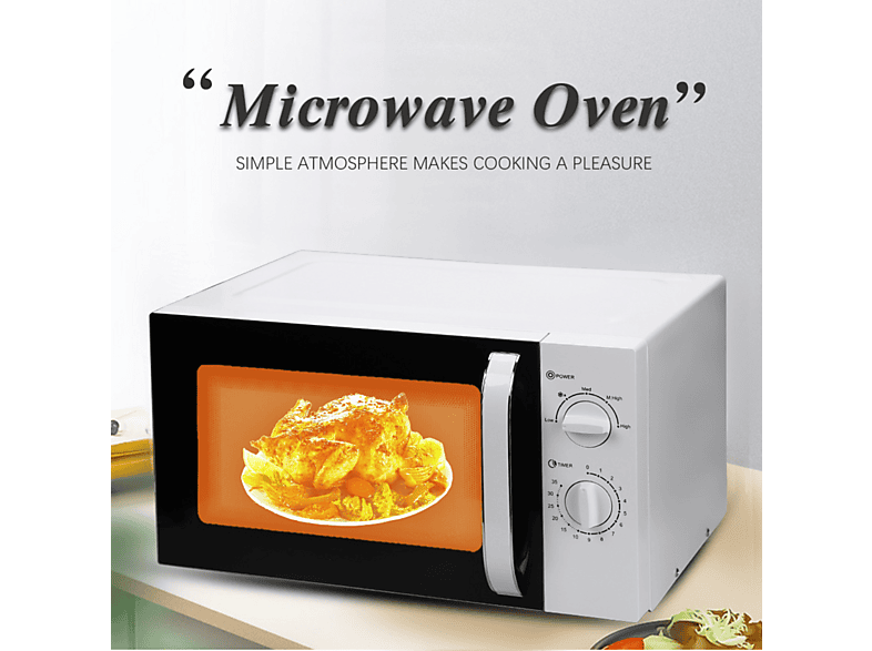 Microondas libre instalación - Bytelike Microondas Visual heating Quick Wave Giratorio Microondas 23L, negro