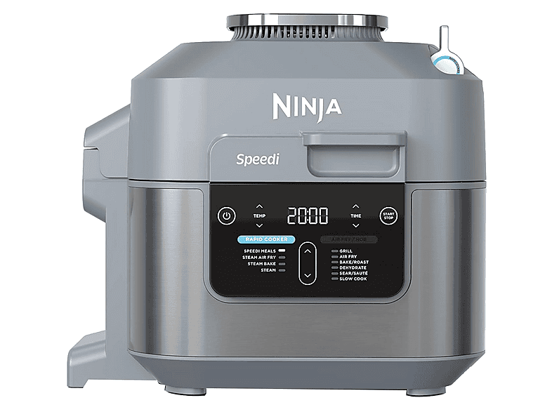 Robot de cocina - Ninja ON400EU OLLA RAPID MULTIF FREIAIR 5.7L, 1760 W, Gris