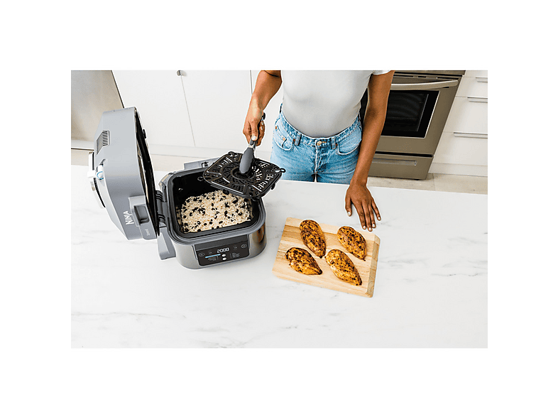 Robot de cocina - Ninja ON400EU OLLA RAPID MULTIF FREIAIR 5.7L, 1760 W, Gris
