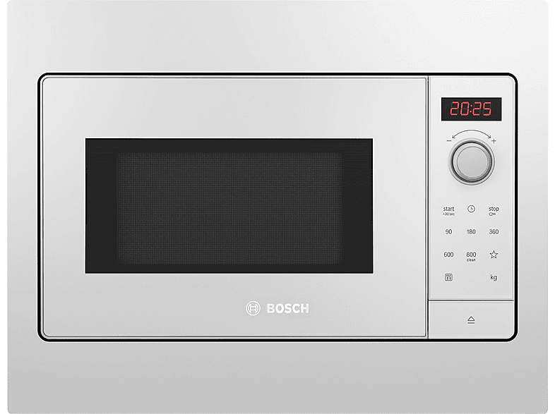 Microondas integrable - Bosch AKLBB1608626357, 800 W, 5 potencia, 20 l, Blanco
