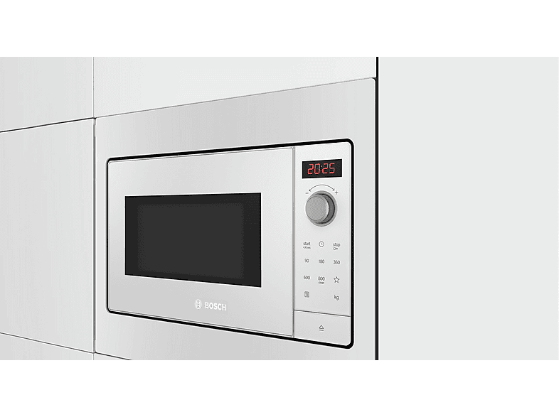 Microondas integrable - Bosch AKLBB1608626357, 800 W, 5 potencia, 20 l, Blanco