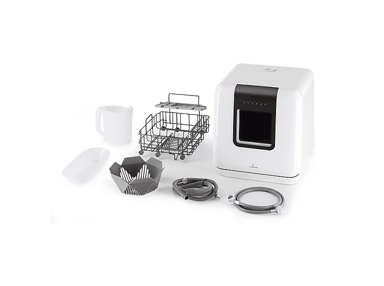 Lavavajillas compacto - Klarstein 10041183, 7 programas, 42,0 cm, Blanco