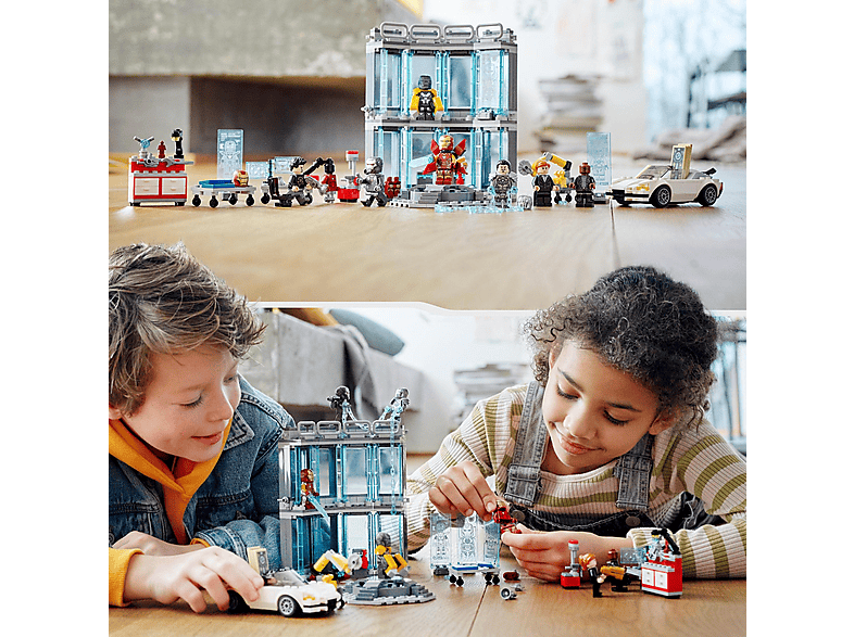 Juego de construcción - LEGO Kit de construcción LEGO® Marvel 76216 Armería de Iron Man (496 piezas), edad recomendada: 7 año(s)