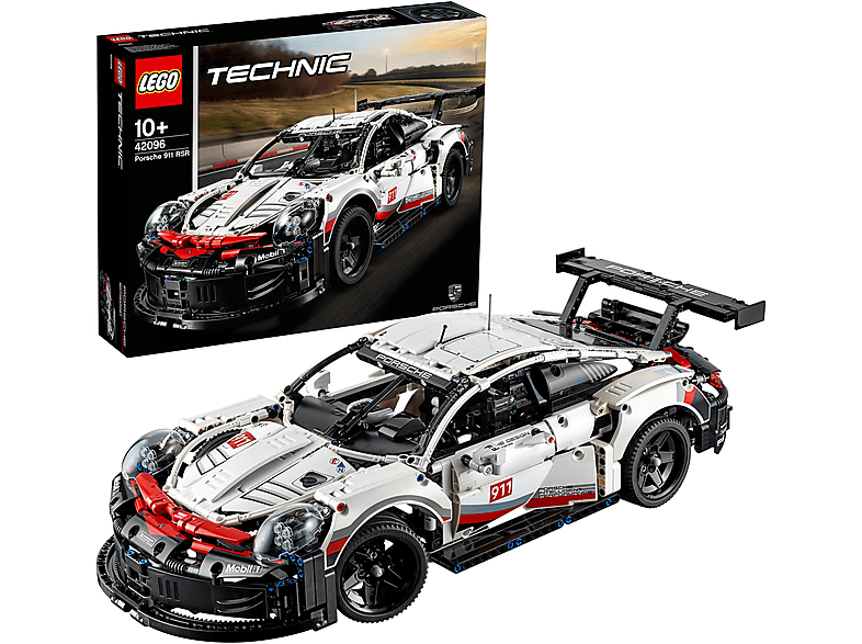 Juego de construcción - LEGO Kit de construcción de maqueta de coche de juguete LEGO Technic 42096 Porsche 911 RSR (1580 piezas), 1 piezas