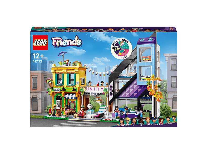 Juego de construcción - LEGO Friends Tiendas de Flores y Diseño del Centro de la Ciudad - 41732, edad recomendada: 12 año(s), 2010 piezas