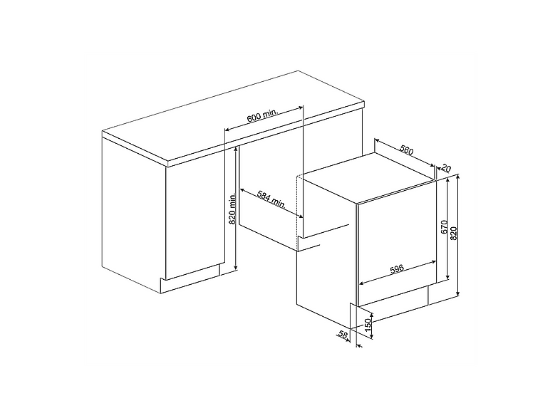 Lavadora secadora - Smeg LSIA127, 7 kg + 4 kg, Blanco