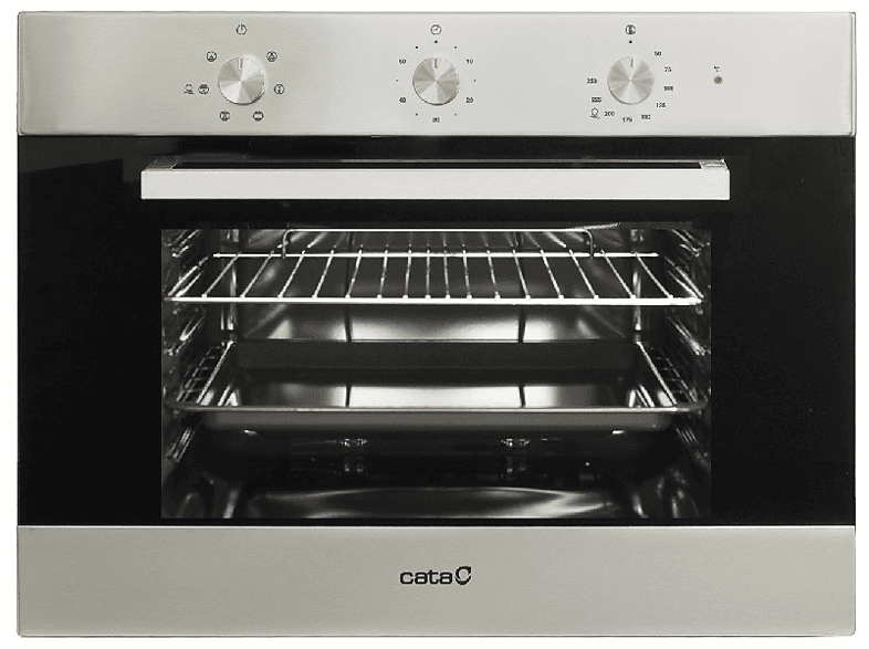 Horno compacto - Cata ME 4006 X, Multifunción, AquaSmart, 60 cm, 40 l, 59.5 cm, Inox Negro