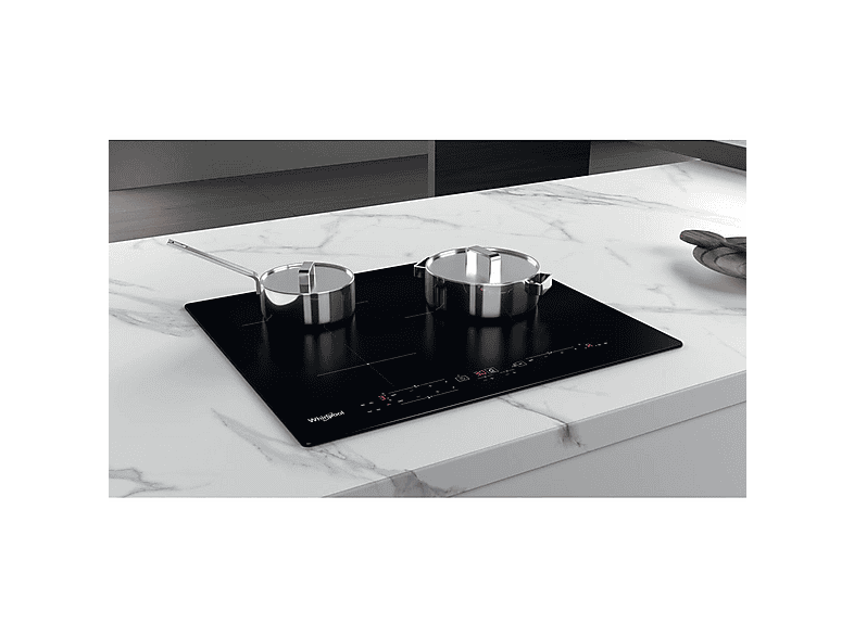 Placa de inducción - Whirlpool WS B4760 NE, 3 Fuegos zonas, 590 mm, Negro