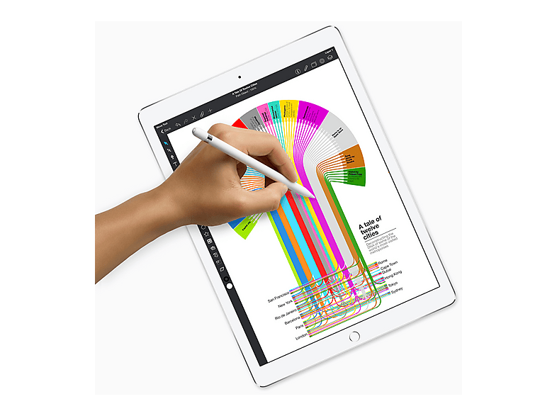 Tablet - Apple iPad Pro 12.9 (2017) Wi-Fi, 64 GB, Plata, 12,9 " UHD 4K, 4 GB RAM, Apple A10X Fusion, Tablet iOS