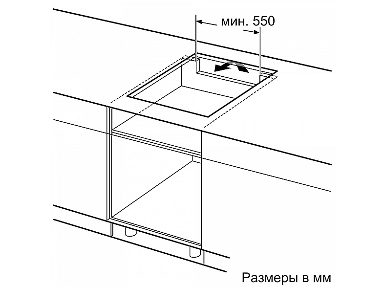 Placa de inducción - Bosch PIE611BB5E, 4 zonas, 522 mm, Negro