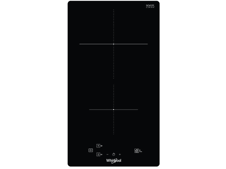 Placa de inducción - Whirlpool WS Q0530 NE, 2 zonas, 284 mm, Negro
