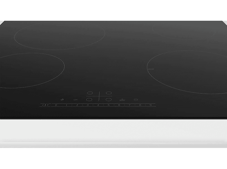 Placa de vitrocerámica - Bosch PKE611FP2E, 4 zonas, 592 mm, Negro