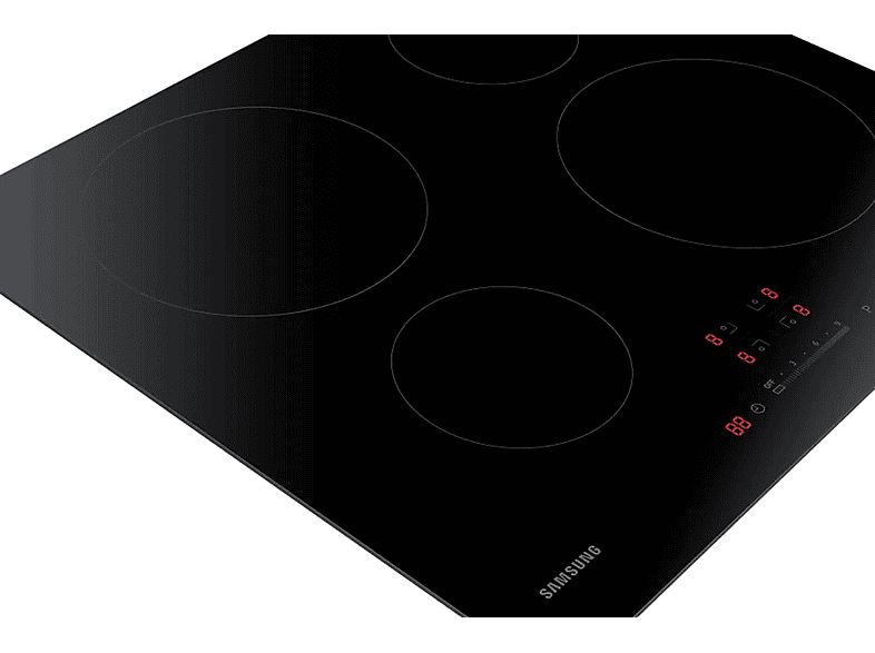 Placa de inducción - Samsung NZ64H37070K, 4 Fuegos zonas, 590 mm, Negro