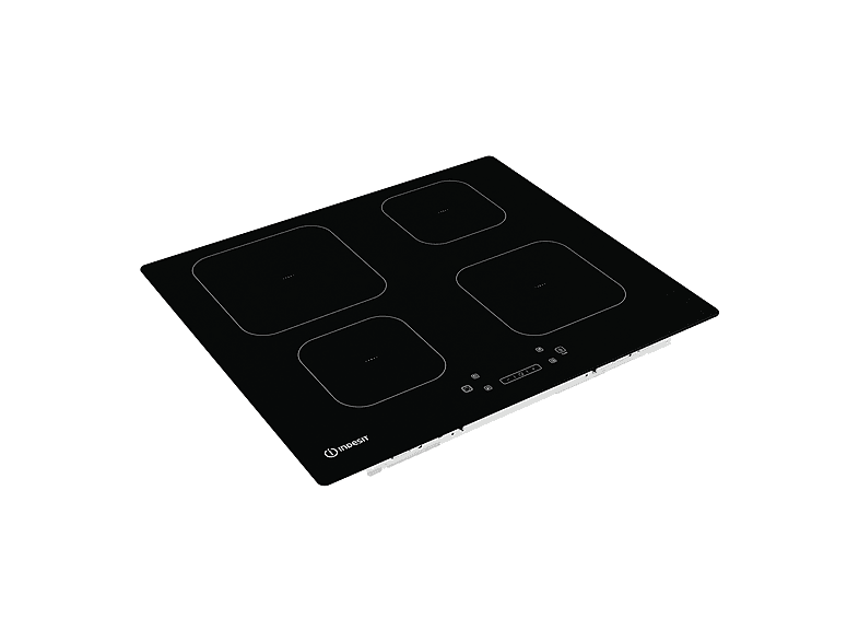 Placa de inducción - Indesit 8050147589847, 4 zonas, 590 mm, Negro