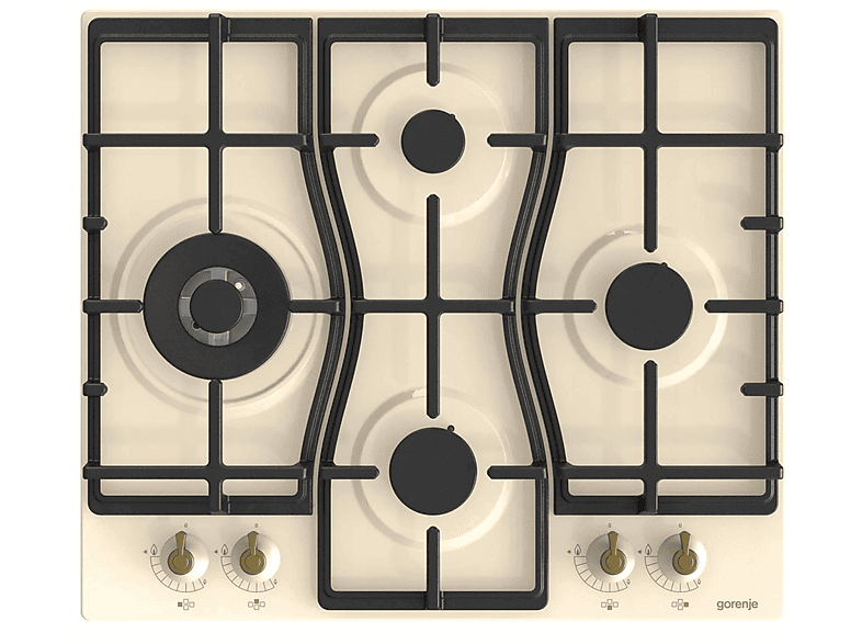 Placa de gas - Gorenje GW6D42CLI, 4 zone(s) zonas, 600 mm, Beige