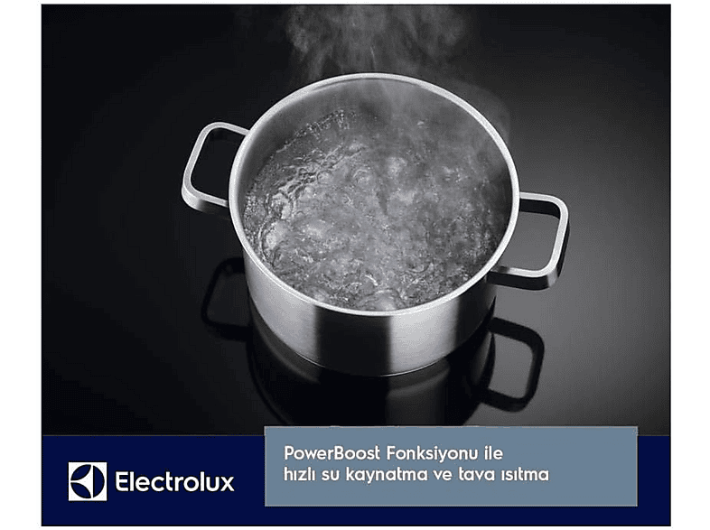 Placa de inducción - Electrolux 307936330, 4 zonas, 590 mm, Negro