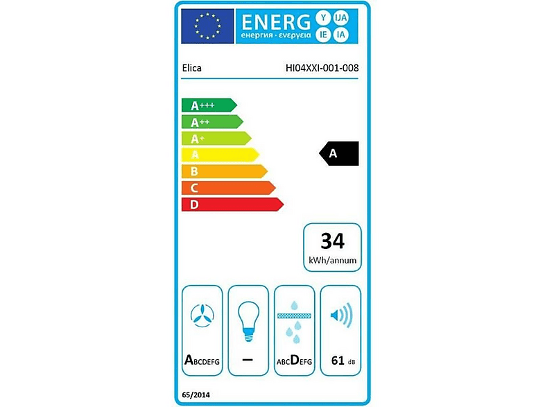 Placa de inducción - Elica PRF0167053, 4 zonas, 600 mm, Negro