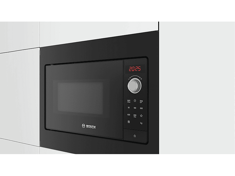 Microondas libre instalación - Bosch AKLBB1608626356, 800 W, 5 potencia, 20 l, Negro