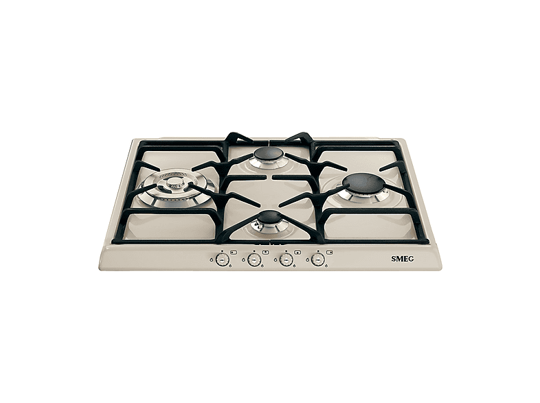 Placa de gas - Smeg SR764PO, 4 zona(s) zonas, 60 cm, Blanco