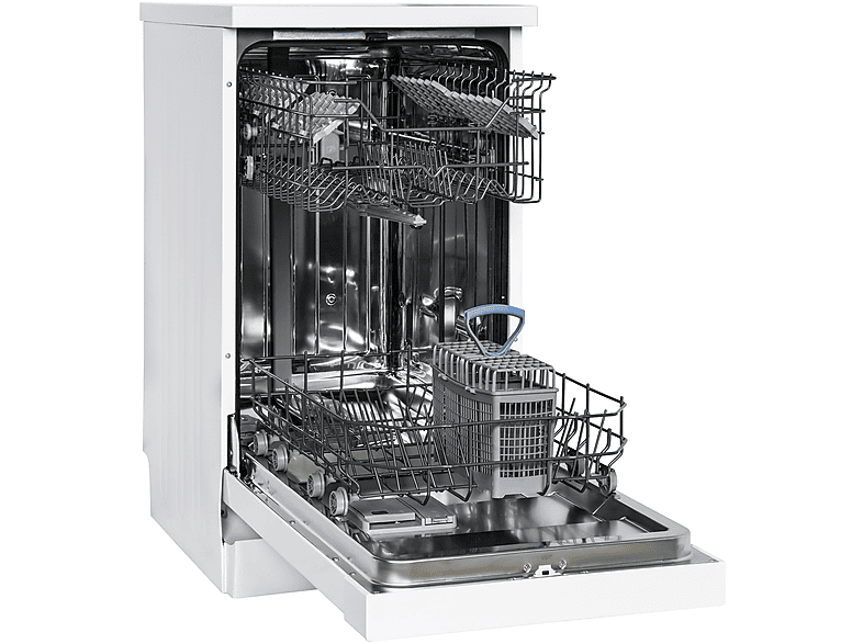 Lavavajillas libre instalación 45 cm - Sauber SERIE 1-DW453W V, 10 servicios, 4 programas, 44,8 cm, Blanco