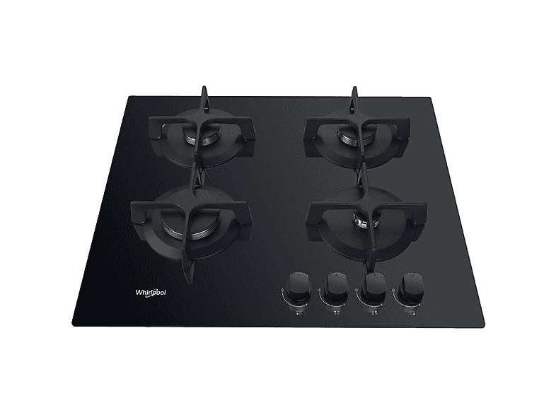 Placa de gas - Whirlpool AKT 616/NB, 4 zona(s) zonas, G20 Gas Natural, 590 mm, Negro