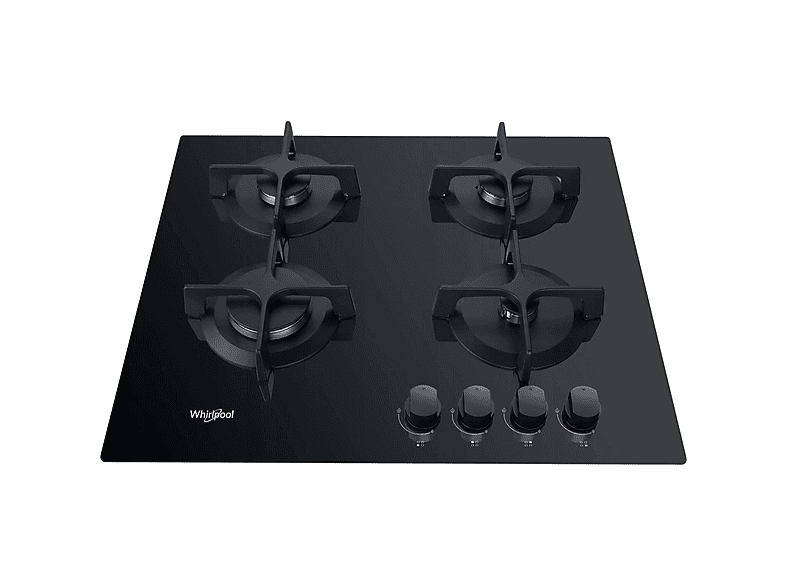 Placa de gas - Whirlpool AKT 616/NB, 4 zona(s) zonas, G20 Gas Natural, 590 mm, Negro