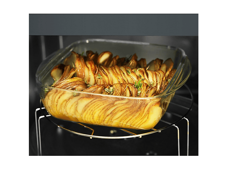 Microondas con grill - AEG MFB295DB, 1350 W, 10 potencia, 29 l, Acero