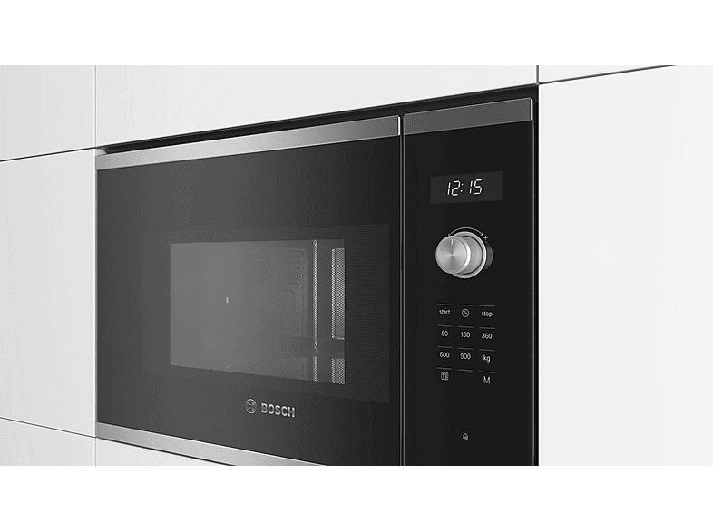 Microondas integrable - Bosch BFL554MS0, 900 W, 5 potencia, 25 l, Inox