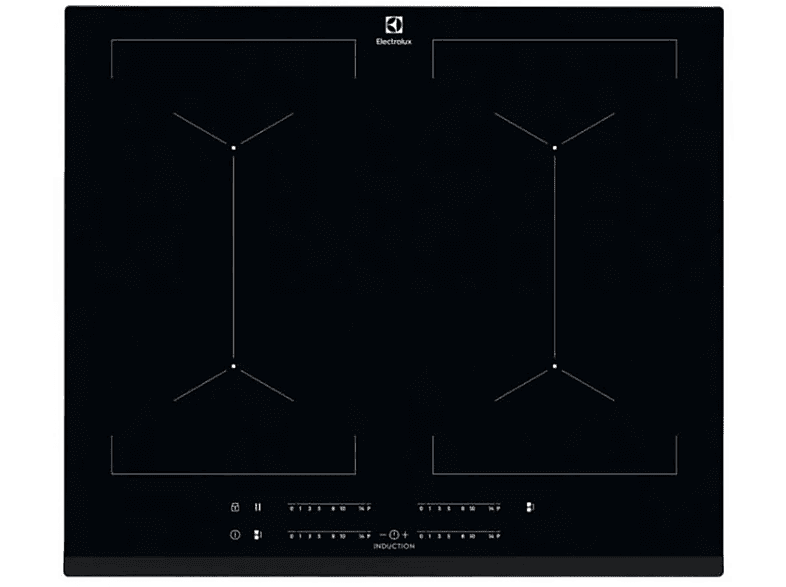 Placa de inducción - Electrolux EIV644, 4 zonas, Sin Definir, 590 mm, Negro