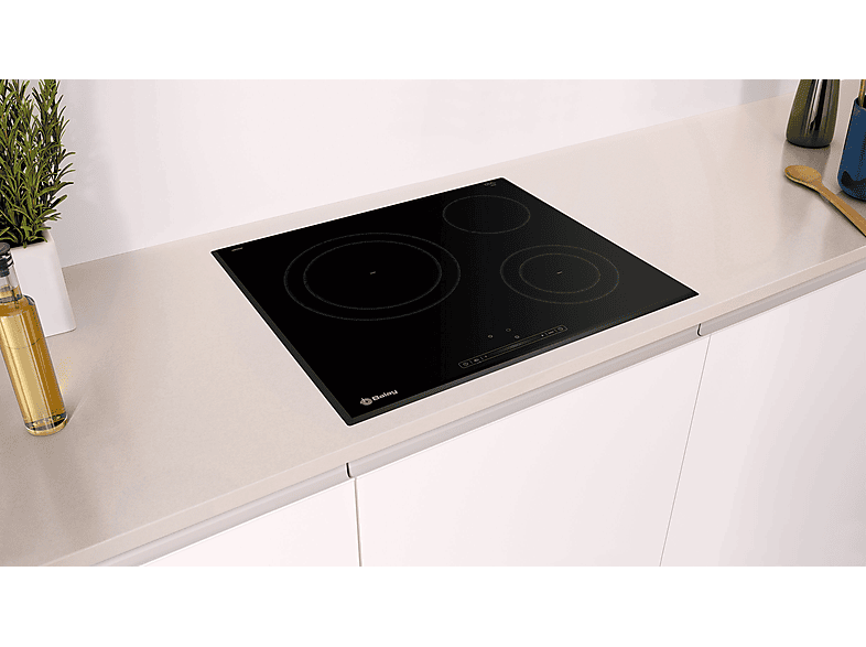 Placa vitrocerámica - Balay 3EB765LQ, 3 zonas, Zona Gigante Flexible 28 cm, Función Sprint, Negro