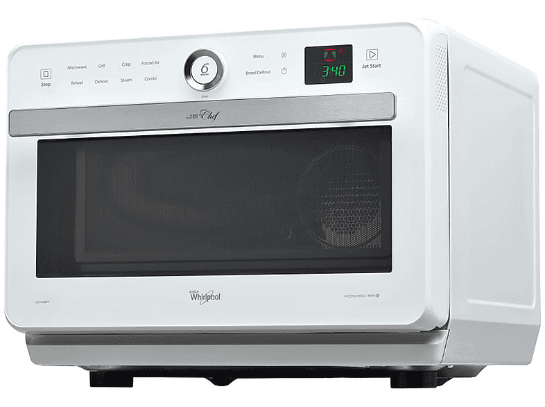 Microondas libre instalación - Whirlpool WHI8003437859281, 1000 W, 8 potencia, 33 l, Inox