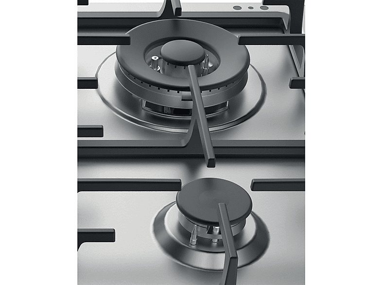 Placa de gas - Hotpoint PPH 60G DF/IX, 4 zona(s) zonas, Metano, 58 cm, Acero inoxidable