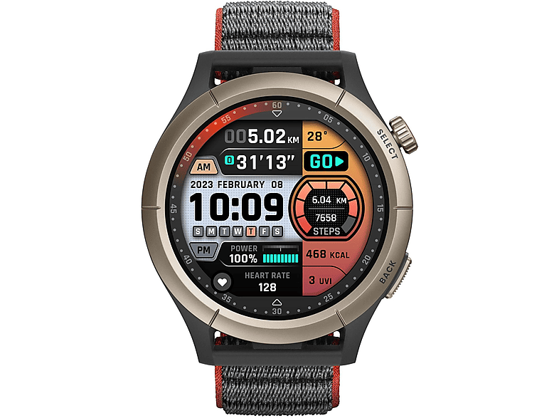 Smartwatch - Amazfit Cheetah Pro, Titanio, Negro