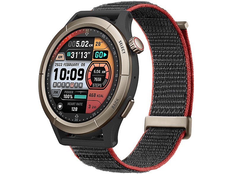 Smartwatch - Amazfit Cheetah Pro, Titanio, Negro