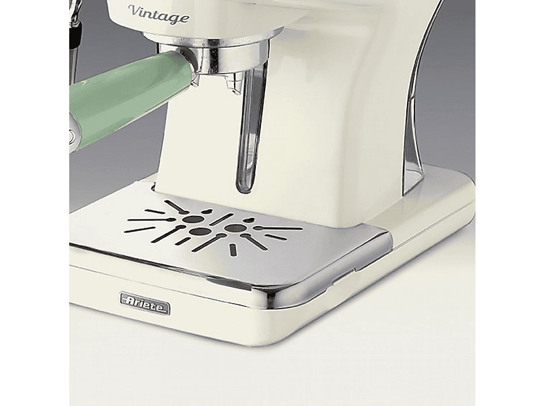 Cafetera express - Ariete 1389 Vintage, 15 bar, 850 W, 2 tazas, Beige, Verde