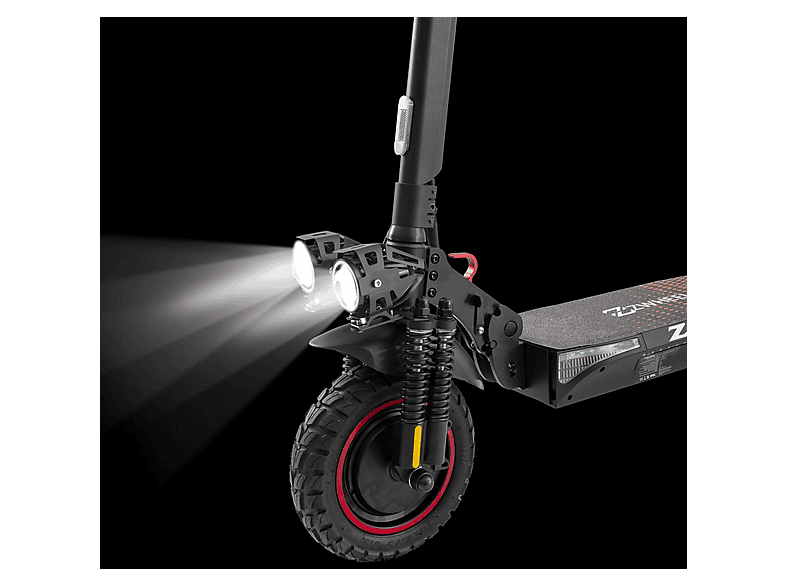 Patinete eléctrico - Zwheel ZRino Duo, Pot. máx. 2000 W, Carga máx. 120 kg, 45 km autonomía, 12500 mAh, Negro